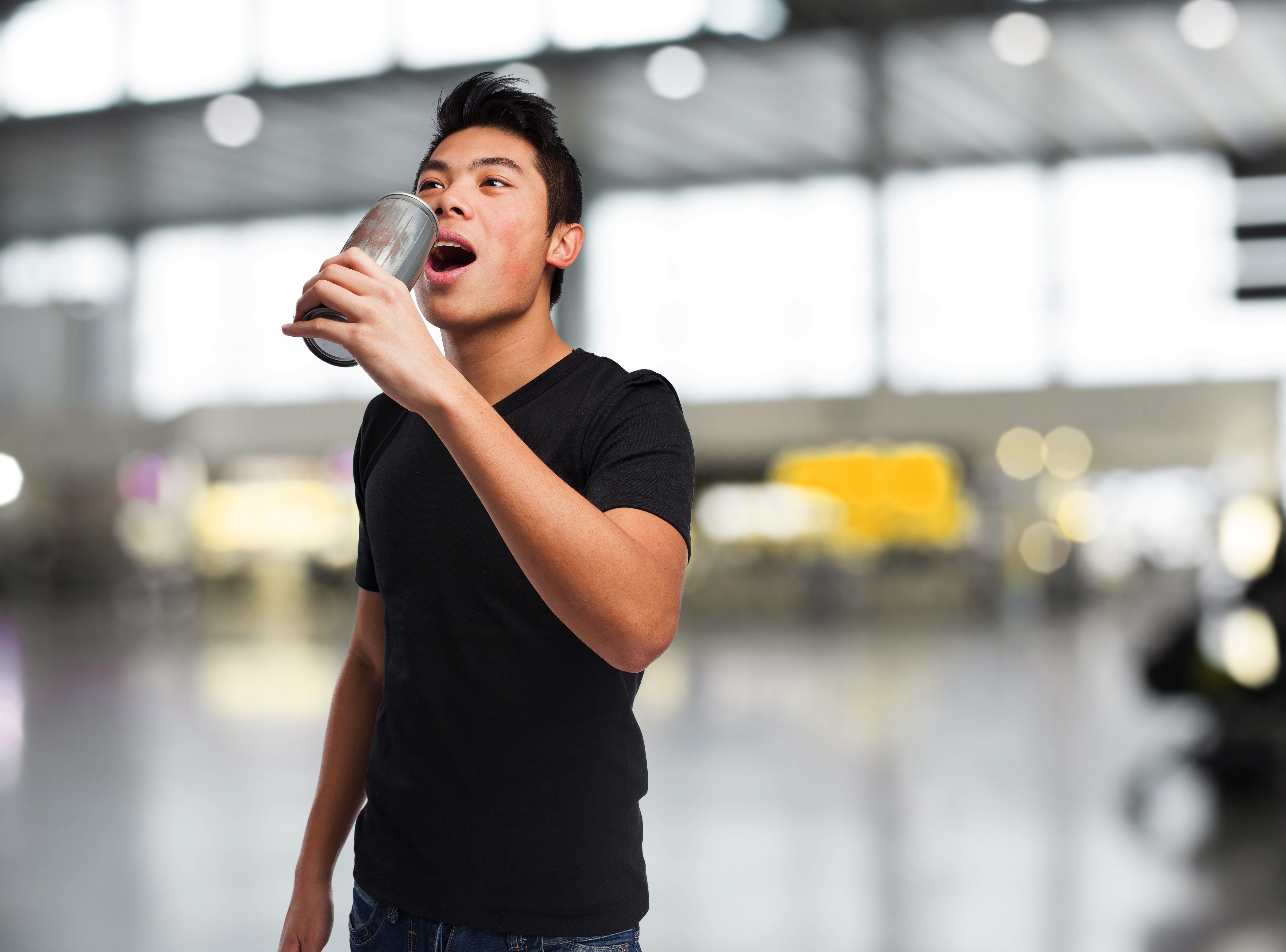 Cool Chinese Man Drinking A Beer